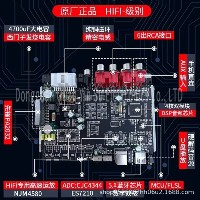 Durable 31-segment DSP car power amplifier lossless audio modification of high-power AB class 4-channel power amplifier
Durable 31-segment DSP car power amplifier lossless audio modification of high-power AB class 4-channel power amplifier