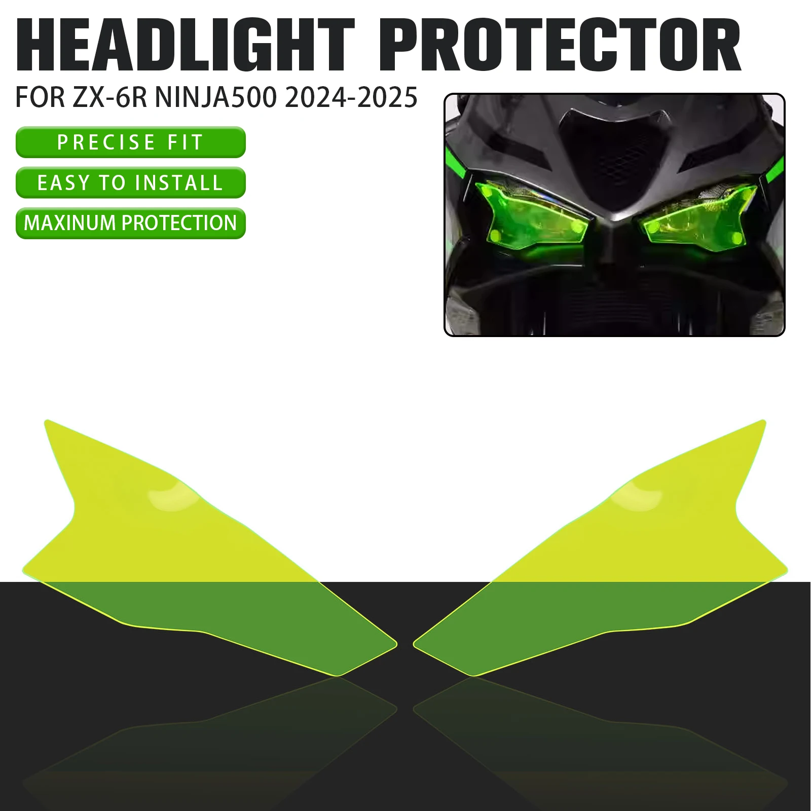 For Kawasaki ZX-6R ZX 6R ZX6R Ninja500 Ninja 500 2024-2025 Motorcycle Headlight Guard Lens Head Light Screen Shield Protection
For Kawasaki ZX-6R ZX 6R ZX6R Ninja500 Ninja 500 2024-2025 Motorcycle Headlight Guard Lens Head Light Screen Shield Protection