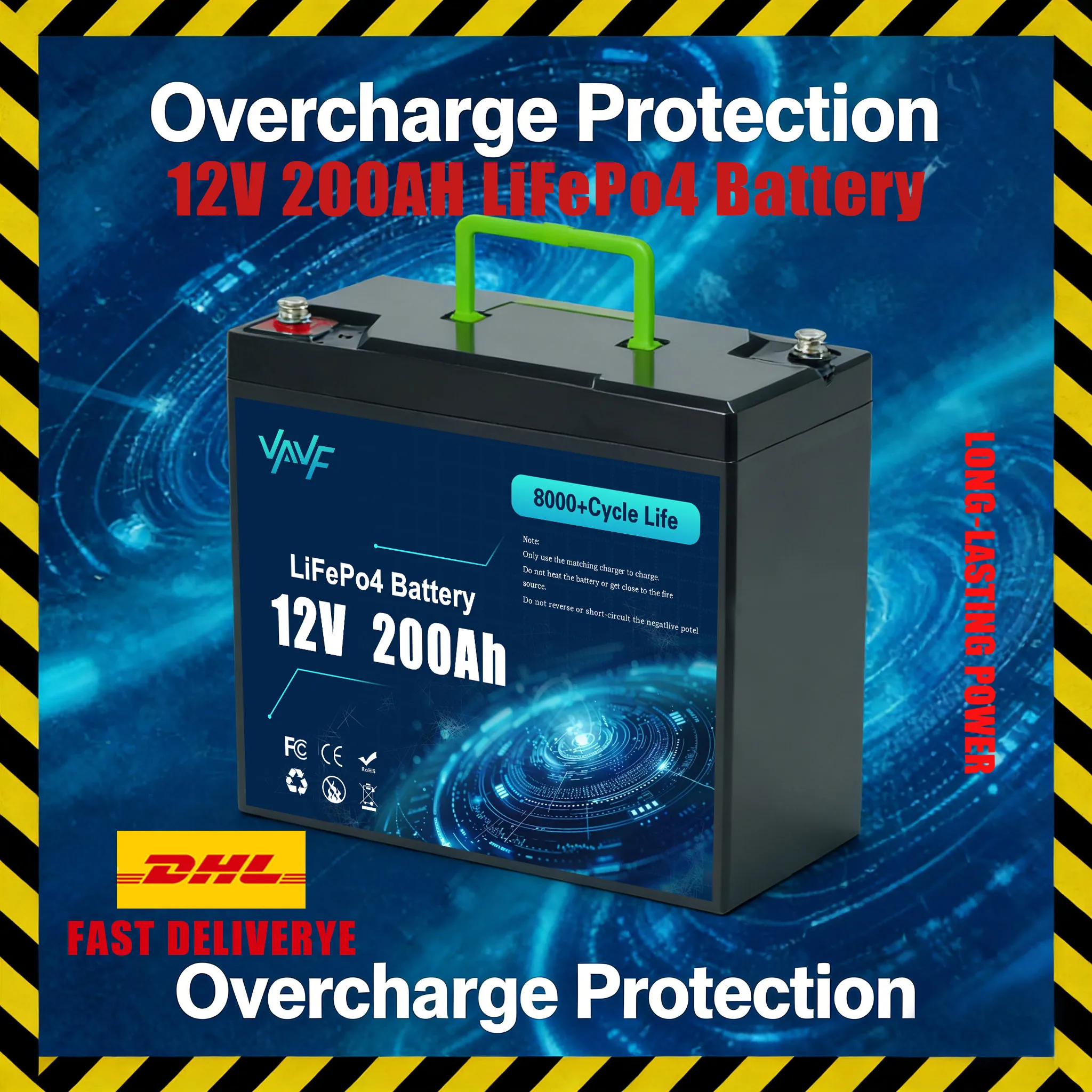 LiFePO4 Battery12V 200Ah Built-in Smart BMS✨,5000+Cycles,Suitable for Solar Panels,Camper Vans, Marine Crafts,Overlanding
LiFePO4 Battery12V 200Ah Built-in Smart BMS✨,5000+Cycles,Suitable for Solar Panels,Camper Vans, Marine Crafts,Overlanding