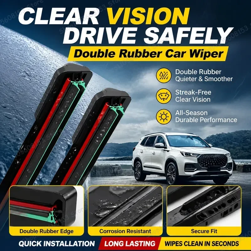 For Chery Tiggo 8 Plus Pro Max 2020 2021 2022 2023 Front Rear Windshield Wiper Blades Set 2PCS All Weather Rain Repellent
For Chery Tiggo 8 Plus Pro Max 2020 2021 2022 2023 Front Rear Windshield Wiper Blades Set 2PCS All Weather Rain Repellent