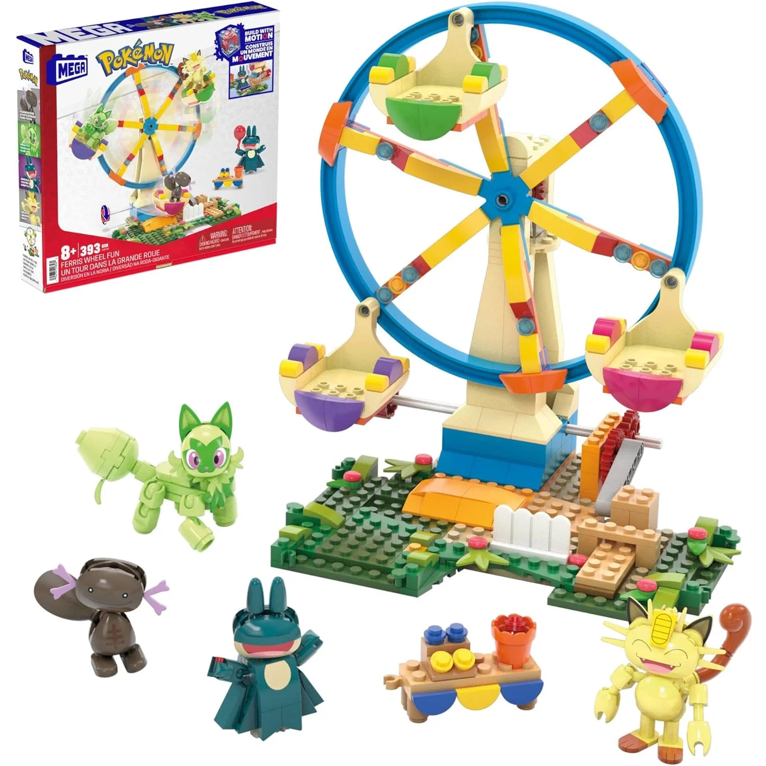MEGA Pokémon Fun on the Ferris Wheel Building Set with Action Figures with 4 Characters 393pcs Blocks Toy HXF80 without Box
MEGA Pokémon Fun on the Ferris Wheel Building Set with Action Figures with 4 Characters 393pcs Blocks Toy HXF80 without Box