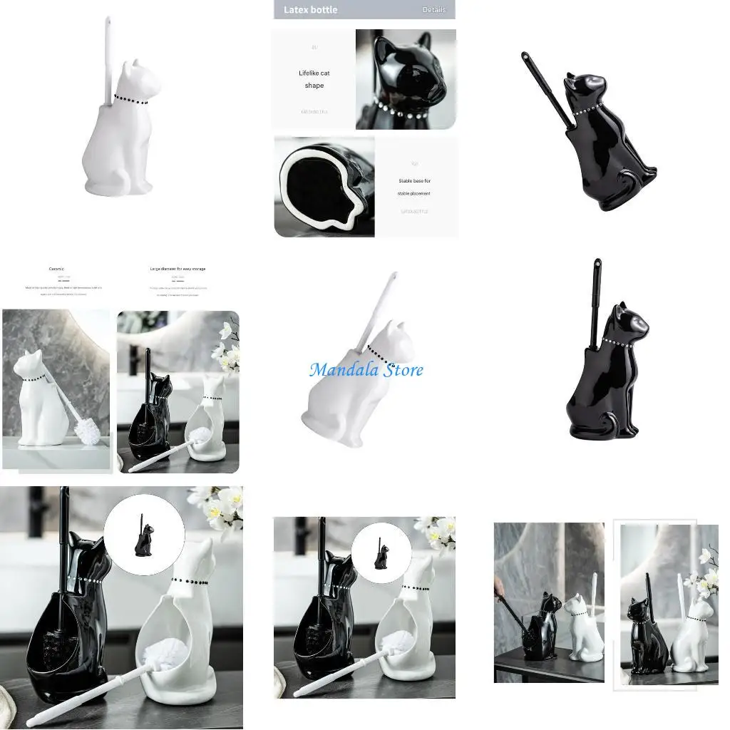 U2JC Щетка для унитаза с мягкой щетиной Щетка для чистки унитаза с керамическим держателем для кошек
U2JC Щетка для унитаза с мягкой щетиной Щетка для чистки унитаза с керамическим держателем для кошек