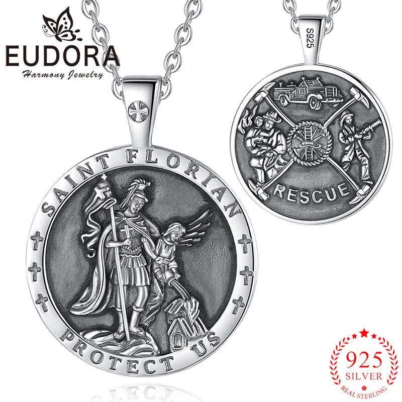 Eudora стерлингового серебра 925 пробы, ожерелье Святого Флориана, подвеска-амулет пожарного, винтажный крест, христианские украшения, прекрасный подарок для мужчин
Eudora стерлингового серебра 925 пробы, ожерелье Святого Флориана, подвеска-амулет пожарного, винтажный крест, христианские украшения, прекрасный подарок для мужчин