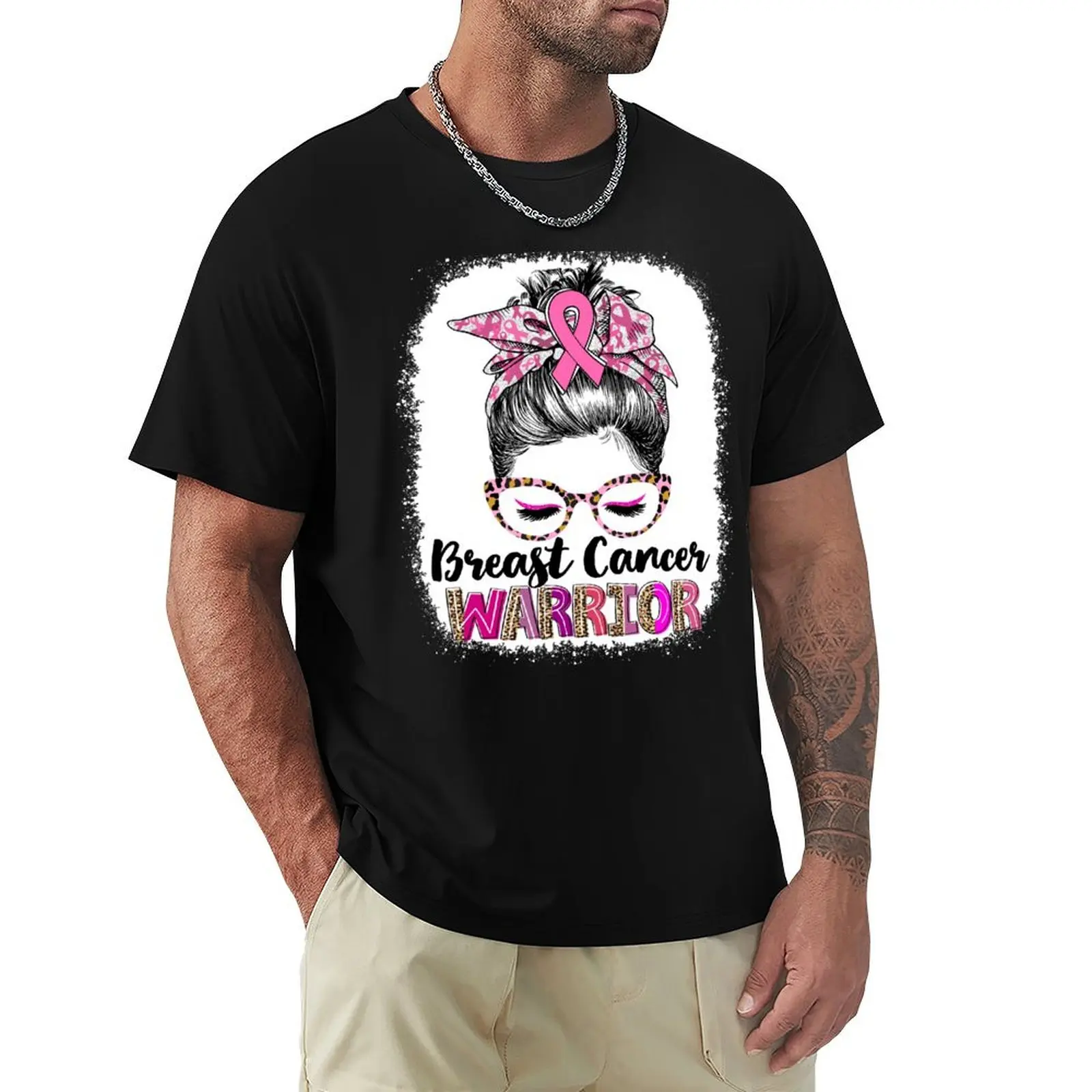 Messy Bun Leopard Breast Cancer Warrior T-Shirt anime shirt Short sleeve tee graphics t shirts for men pack
Messy Bun Leopard Breast Cancer Warrior T-Shirt anime shirt Short sleeve tee graphics t shirts for men pack