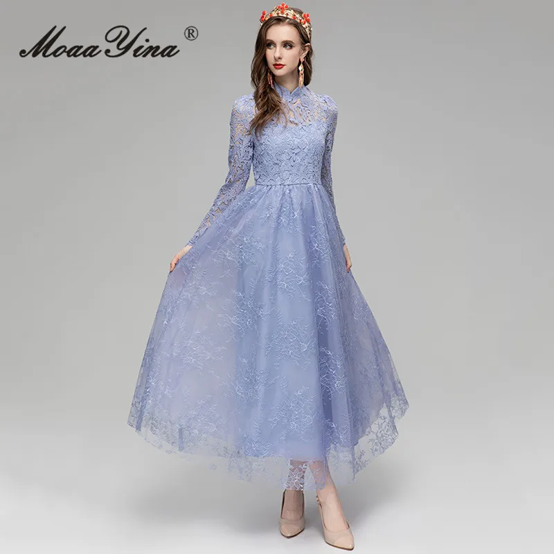 MoaaYina Summer Fashion Designer Vintage Rose Red Dress Women Stand Collar Lace Hollow Out Embroidery High Waist Mesh Long Dress
MoaaYina Summer Fashion Designer Vintage Rose Red Dress Women Stand Collar Lace Hollow Out Embroidery High Waist Mesh Long Dress