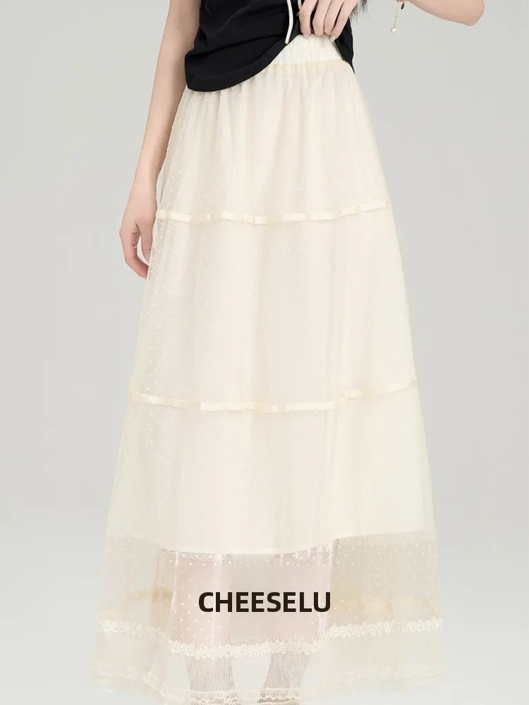 High Waist A-Line Skirt Lace Trim Me Gentle Wind f Body Skirt Summer New Sle Slimming Skirt for Young Women
High Waist A-Line Skirt Lace Trim Me Gentle Wind f Body Skirt Summer New Sle Slimming Skirt for Young Women