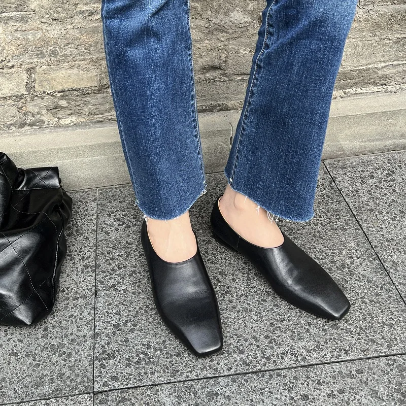 SquareToe Autumn Slip On Ladies Shoes On Low Heels Woman Flat Shoes Korea Style Spring Daily Simple Shoes Cowhide Soft Flats
SquareToe Autumn Slip On Ladies Shoes On Low Heels Woman Flat Shoes Korea Style Spring Daily Simple Shoes Cowhide Soft Flats
