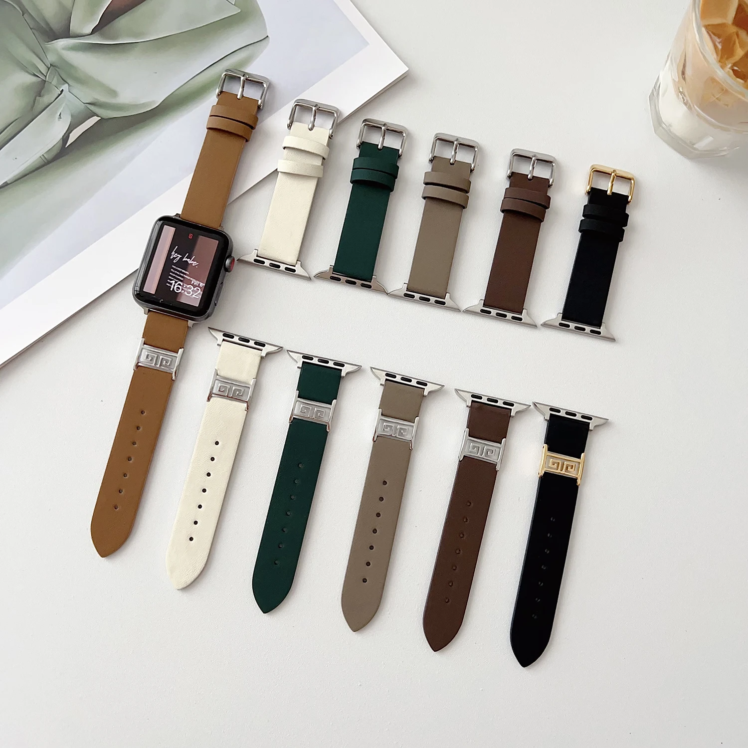 Golden Hoop Leather Strap for Apple Watch S10 42mm Strap 46mm 45mm 44mm 40mm 41mm 40mm Versatile Female Strap for IWatch Series
Golden Hoop Leather Strap for Apple Watch S10 42mm Strap 46mm 45mm 44mm 40mm 41mm 40mm Versatile Female Strap for IWatch Series