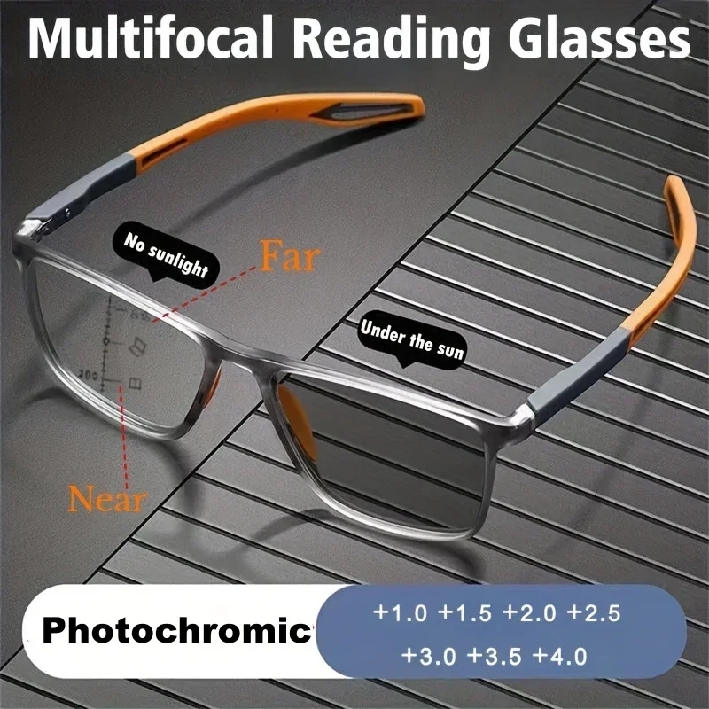 Photochromic TR90 Anti-blue Light Multifocal Reading Glasses New Progressive Near Far Eyewear Men Women Sports Eyeglasses
Photochromic TR90 Anti-blue Light Multifocal Reading Glasses New Progressive Near Far Eyewear Men Women Sports Eyeglasses