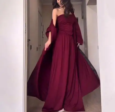 Autumn 2025 Women's New Solid Color Ultra Long Loose Cardigan Jacket, Strapless Crop Top and High Waisted Wide Leg Pants Set
Autumn 2025 Women's New Solid Color Ultra Long Loose Cardigan Jacket, Strapless Crop Top and High Waisted Wide Leg Pants Set