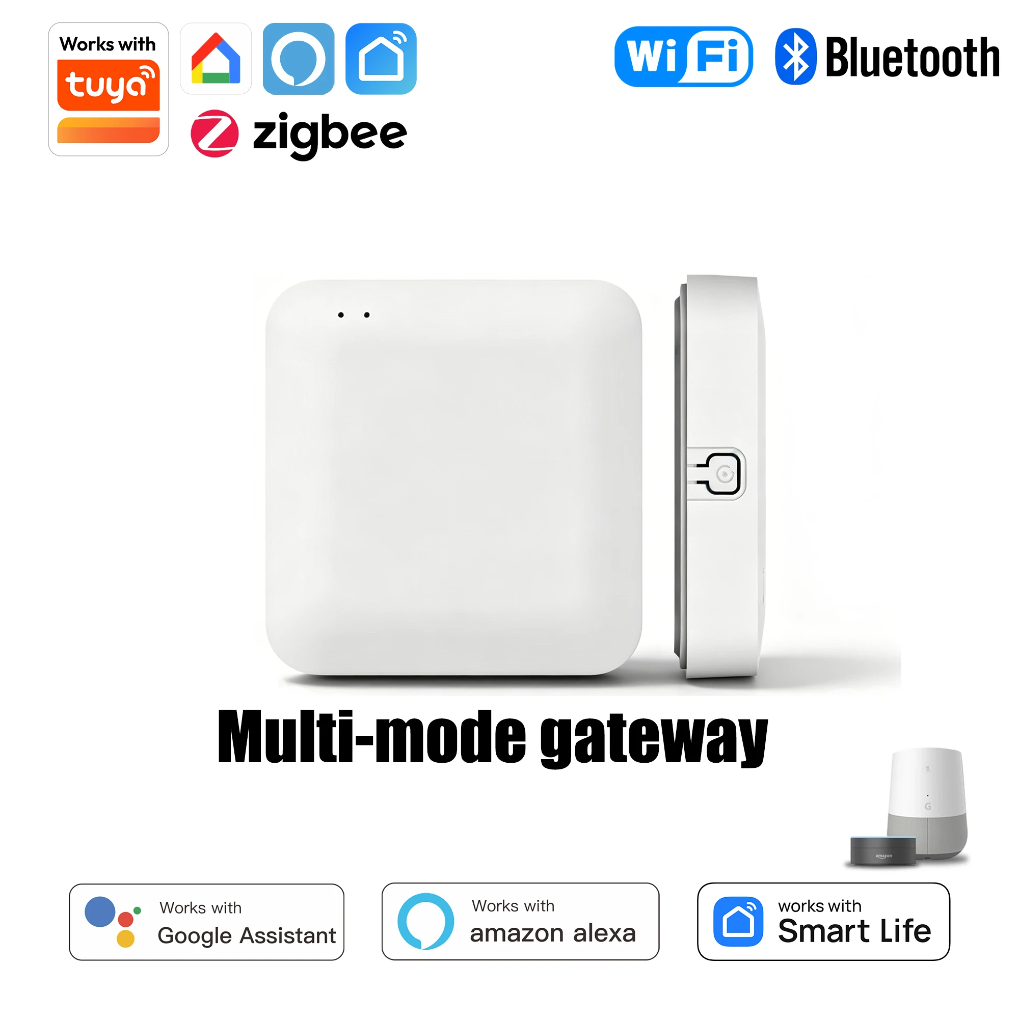 Tuya Multi-mode Smart Gateway, 3-in-1 Zigbee Bluetooth WiFi Hub, Works with Alexa Google Home & Smart Life App
Tuya Multi-mode Smart Gateway, 3-in-1 Zigbee Bluetooth WiFi Hub, Works with Alexa Google Home & Smart Life App
