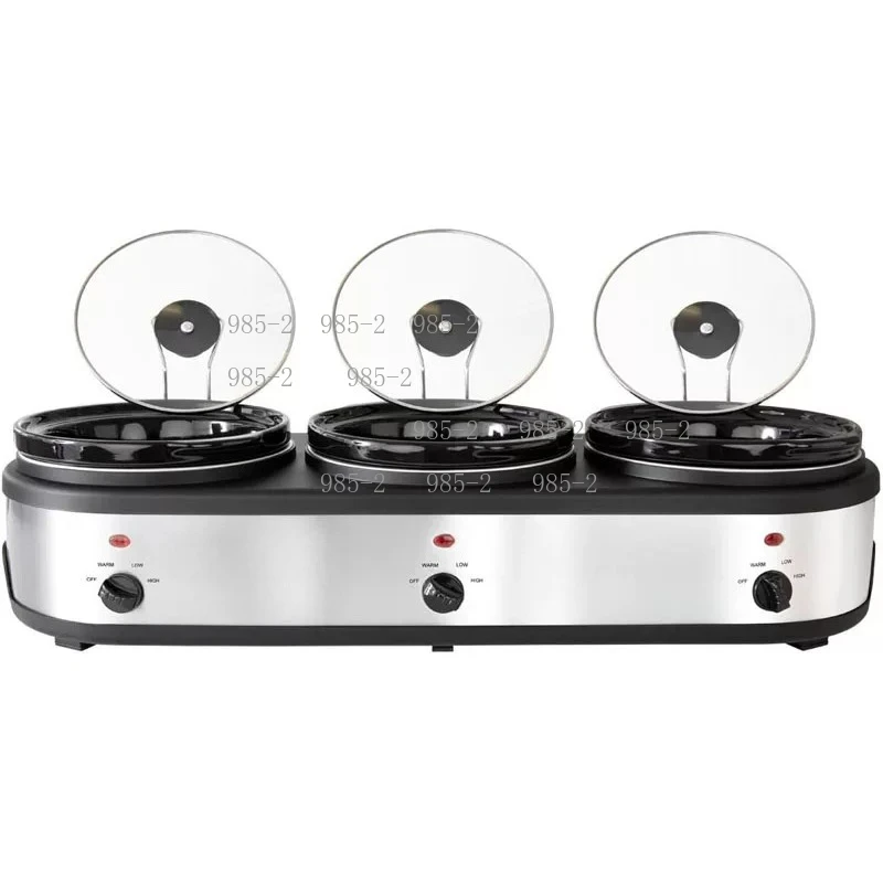 16530 Triple Ceramic Slow Cooker, 3×2.5L Independent Temperature Control Electric Stew Pot
16530 Triple Ceramic Slow Cooker, 3×2.5L Independent Temperature Control Electric Stew Pot