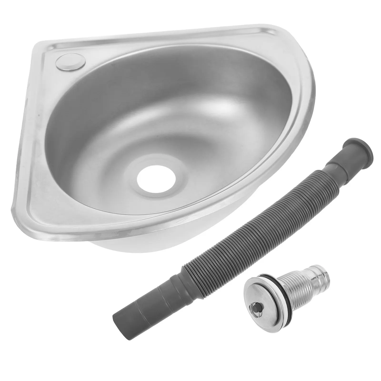 RV Washing Ultra-small Triangular Stainless Steel Basin Space-saving Fan Shape Single Bowl Kitchen Sinks Camper Vegetable Sink
RV Washing Ultra-small Triangular Stainless Steel Basin Space-saving Fan Shape Single Bowl Kitchen Sinks Camper Vegetable Sink