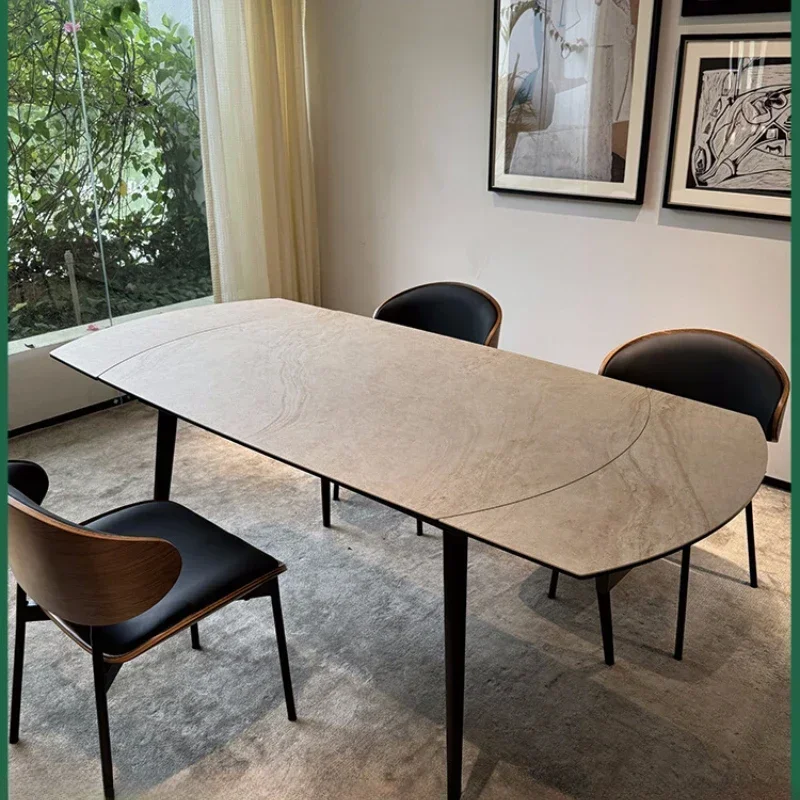 Шиферный выдвижной обеденный стол, обеденный стол и стулья для небольшой квартиры
Шиферный выдвижной обеденный стол, обеденный стол и стулья для небольшой квартиры