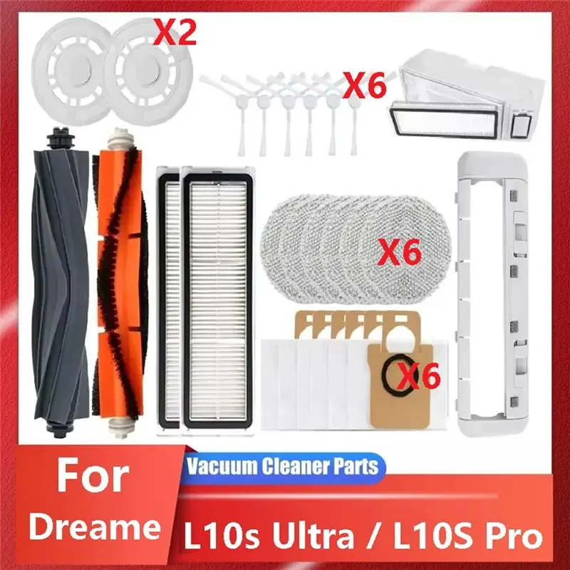 Аксессуары для робота-пылесоса Dreame L10s Ultra / L10S Pro: сменные мешки для пылесоса, фильтры для швабры, щетки для чистки (модель A33F)
Аксессуары для робота-пылесоса Dreame L10s Ultra / L10S Pro: сменные мешки для пылесоса, фильтры для швабры, щетки для чистки (модель A33F)