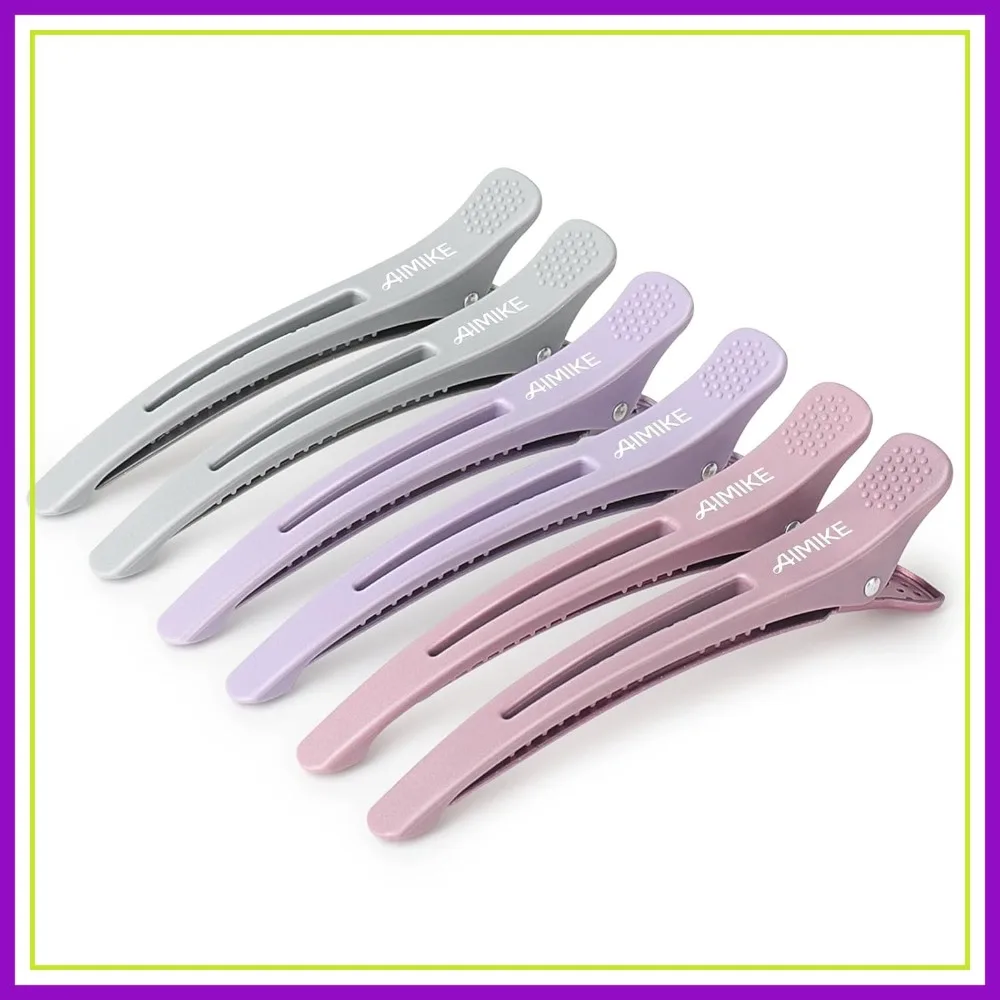 6 Pcs No Crease Duck Billed Hair Clips for Styling, Cutting, Rollers - Silicone Band
6 Pcs No Crease Duck Billed Hair Clips for Styling, Cutting, Rollers - Silicone Band