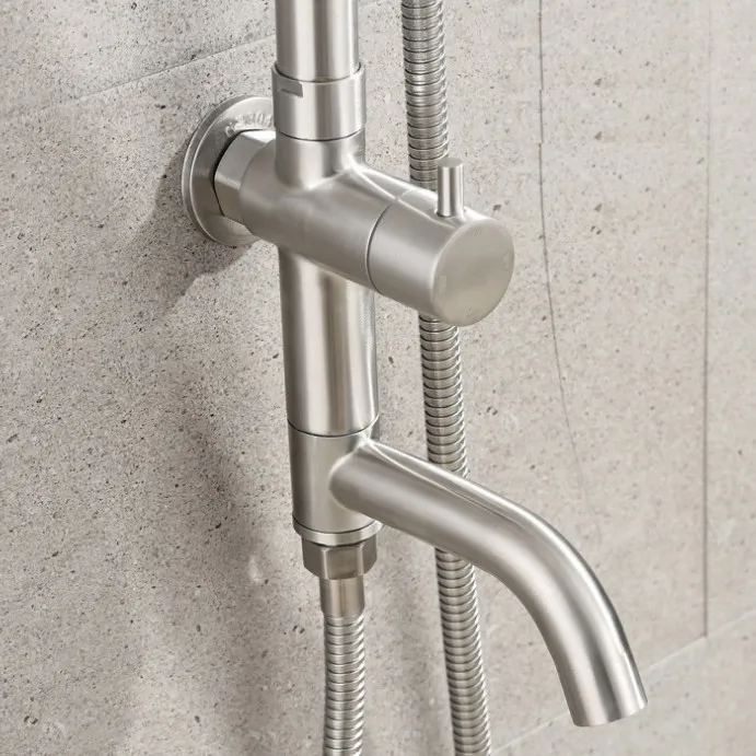 304 Stainless Steel Brushed Single Cold Shower Shower Set Pressurized Shower Head Household Bathroom Faucet
304 Stainless Steel Brushed Single Cold Shower Shower Set Pressurized Shower Head Household Bathroom Faucet