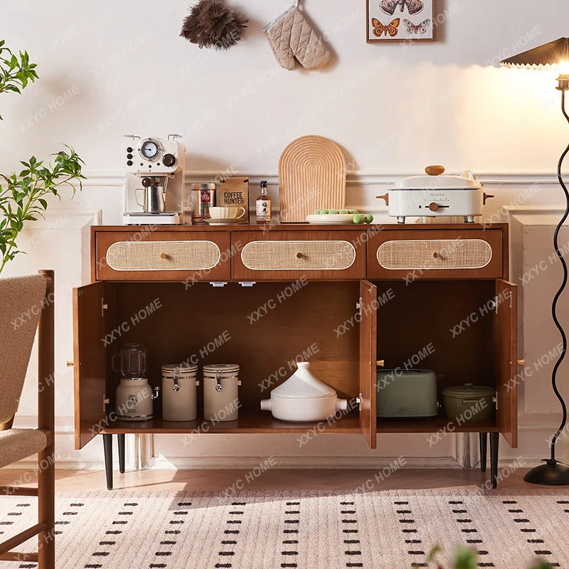 Lrattan solid wood dining side cabinet wabi sabi wind home multi-function with drawers
Lrattan solid wood dining side cabinet wabi sabi wind home multi-function with drawers