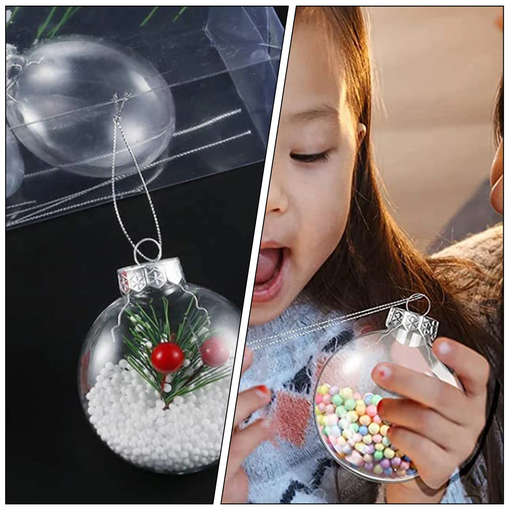 DIY Hanging Flat Ball Christmas Ornament Balls Ornaments Clear Plastic Sphere Fillable
DIY Hanging Flat Ball Christmas Ornament Balls Ornaments Clear Plastic Sphere Fillable