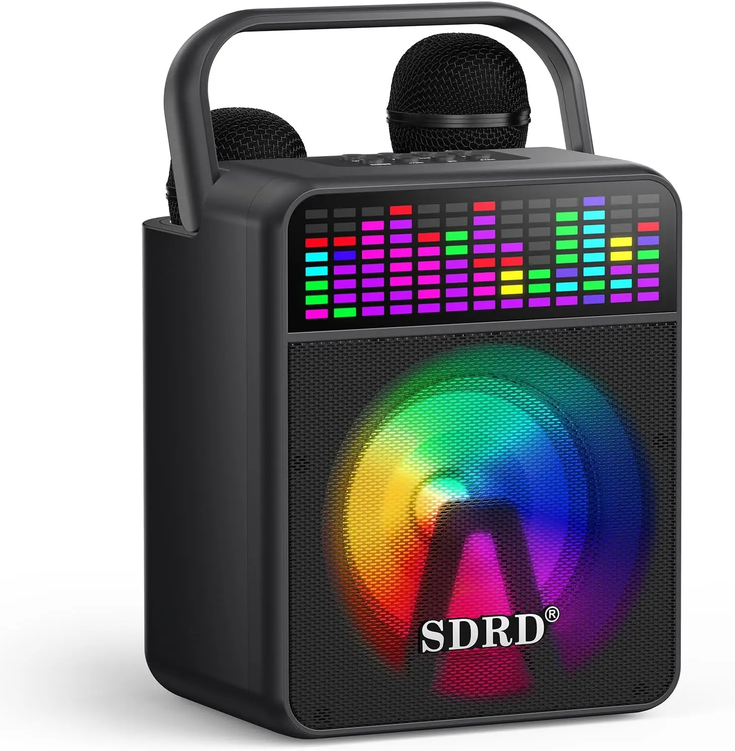Portable Karaoke Machine with 2 Wireless Mics, Bluetooth, Rechargeable Battery, LED Lights for Parties & Gatherings
Portable Karaoke Machine with 2 Wireless Mics, Bluetooth, Rechargeable Battery, LED Lights for Parties & Gatherings