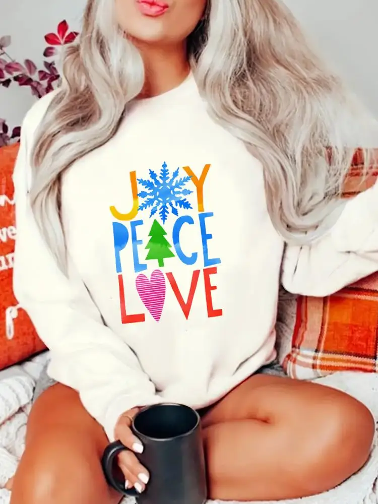 Женские рождественские пуловеры с надписью Love, снежинками, модная женская одежда с графическим принтом, Новогодняя одежда, свитшоты с принтом
Женские рождественские пуловеры с надписью Love, снежинками, модная женская одежда с графическим принтом, Новогодняя одежда, свитшоты с принтом