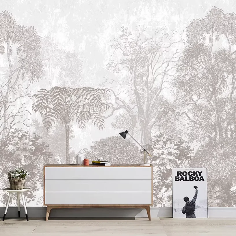 Customized French Jungle Plant Wallpaper Tropical Rainforest Line Drawing Forest Black and White Leaf Mural papier peint
Customized French Jungle Plant Wallpaper Tropical Rainforest Line Drawing Forest Black and White Leaf Mural papier peint