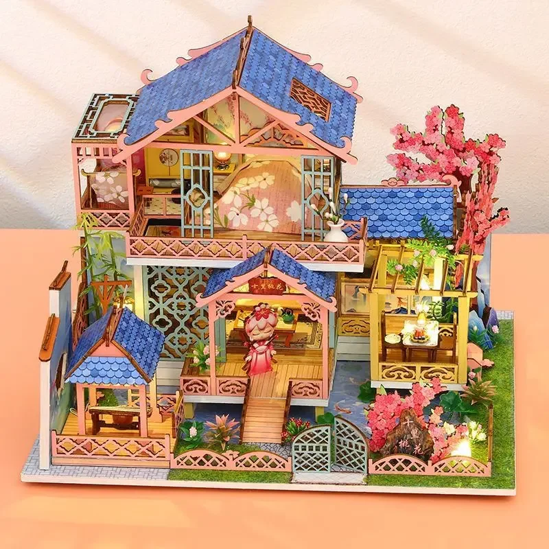 Peach Blossom Attic Casa Миниатюрное здание НОВЫЕ наборы деревянных кукольных домиков «сделай сам» с мебелью Светодиодный кукольный домик для девочек Подарки
Peach Blossom Attic Casa Миниатюрное здание НОВЫЕ наборы деревянных кукольных домиков «сделай сам» с мебелью Светодиодный кукольный домик для девочек Подарки