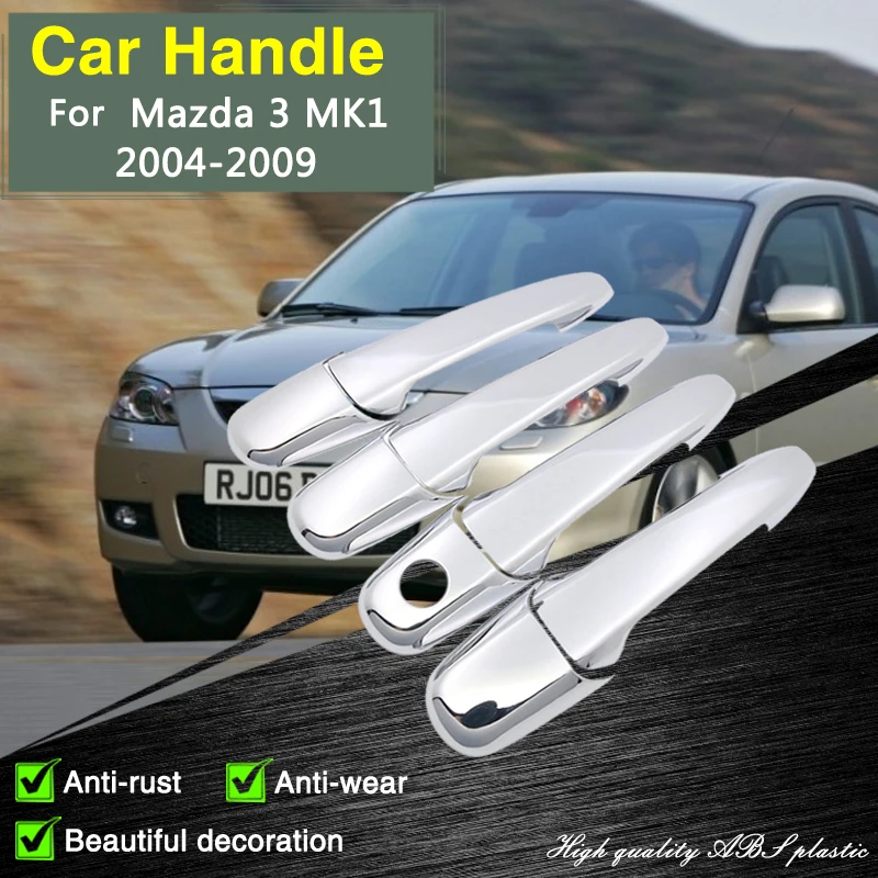 for Mazda 3 MK1 BK 2004 2005 2006 2007 2008 2009 Chrome Door Handle Cover Trim Stickers Car Decoration Style Creative Accessorie
for Mazda 3 MK1 BK 2004 2005 2006 2007 2008 2009 Chrome Door Handle Cover Trim Stickers Car Decoration Style Creative Accessorie