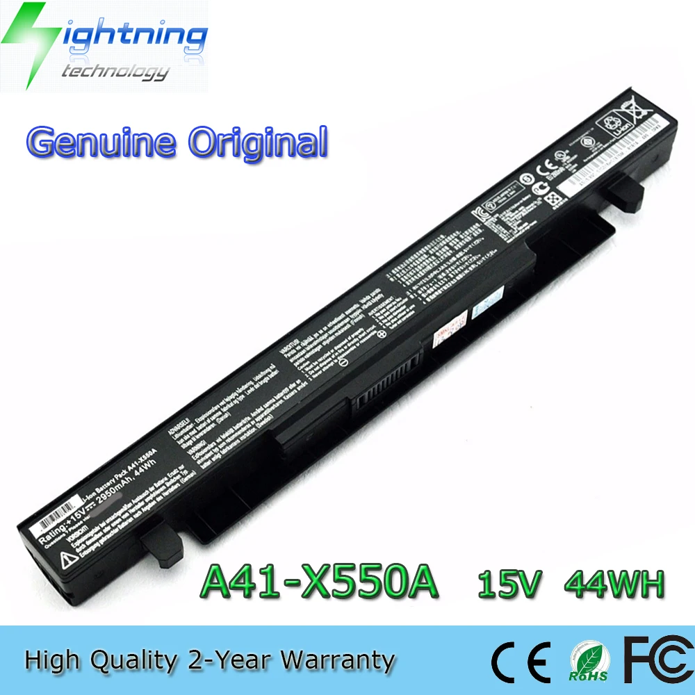 Brand New Genuine Original A41-X550A 15V 44Wh Laptop Battery for Asus X550C X550CA X550CC X550B X550VC X550D
Brand New Genuine Original A41-X550A 15V 44Wh Laptop Battery for Asus X550C X550CA X550CC X550B X550VC X550D