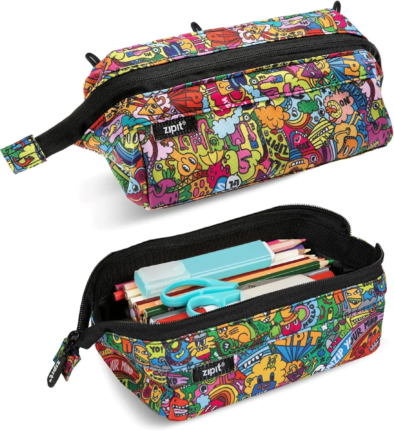 ZIPIT: Lenny Pencil Case - Doodles - Large Storage Capacity Zipper Pouch, Makeup-Stationery Bag, School-Travel, Washable Polyester, Kids-Teens-Adults
ZIPIT: Lenny Pencil Case - Doodles - Large Storage Capacity Zipper Pouch, Makeup-Stationery Bag, School-Travel, Washable Polyester, Kids-Teens-Adults
