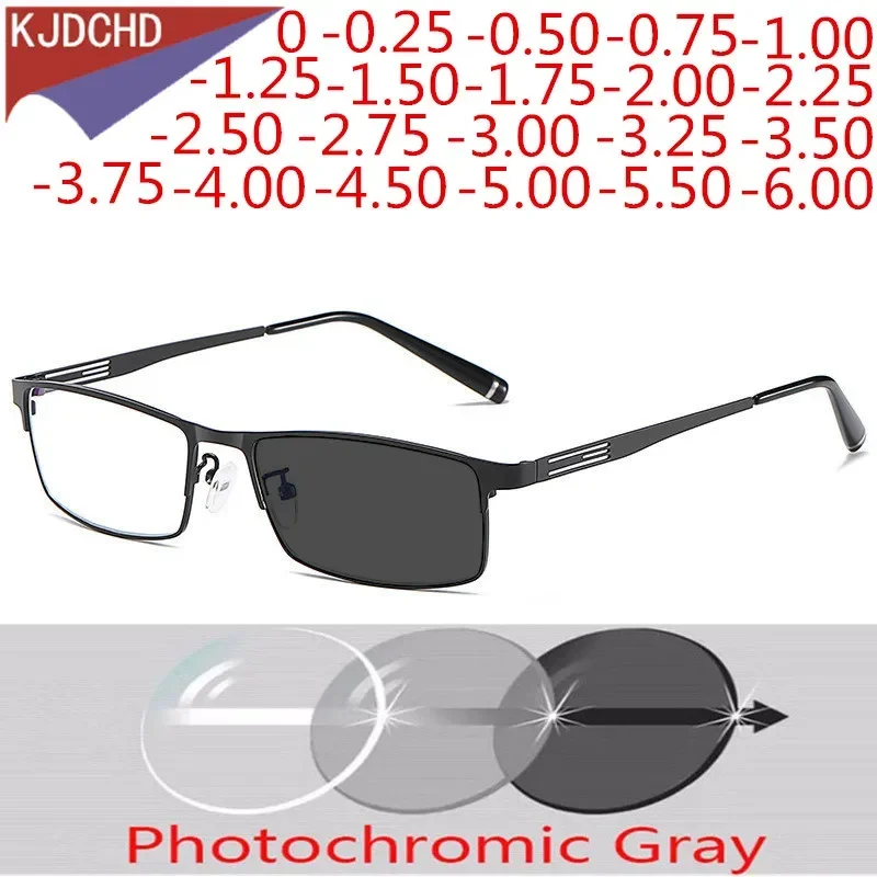 Fashionable Business Full Frame Men's Sunglasses Photochromic Myopia Glasses Student Prescription Glasses 0 -0.50 -0.75 To -6.0
Fashionable Business Full Frame Men's Sunglasses Photochromic Myopia Glasses Student Prescription Glasses 0 -0.50 -0.75 To -6.0