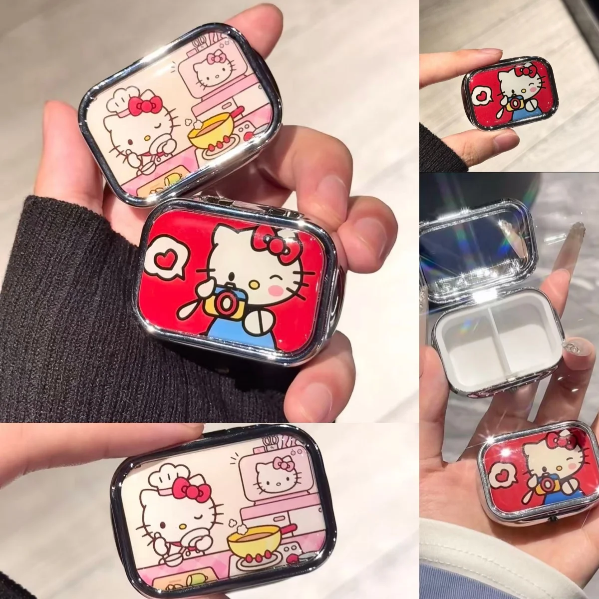 6PCS Sanrio Anime Hello Kitty Metal Storage Box Pill Organizer Compartmentalized Cute Cartoon Mini Jewelry Box Container Kawaii
6PCS Sanrio Anime Hello Kitty Metal Storage Box Pill Organizer Compartmentalized Cute Cartoon Mini Jewelry Box Container Kawaii