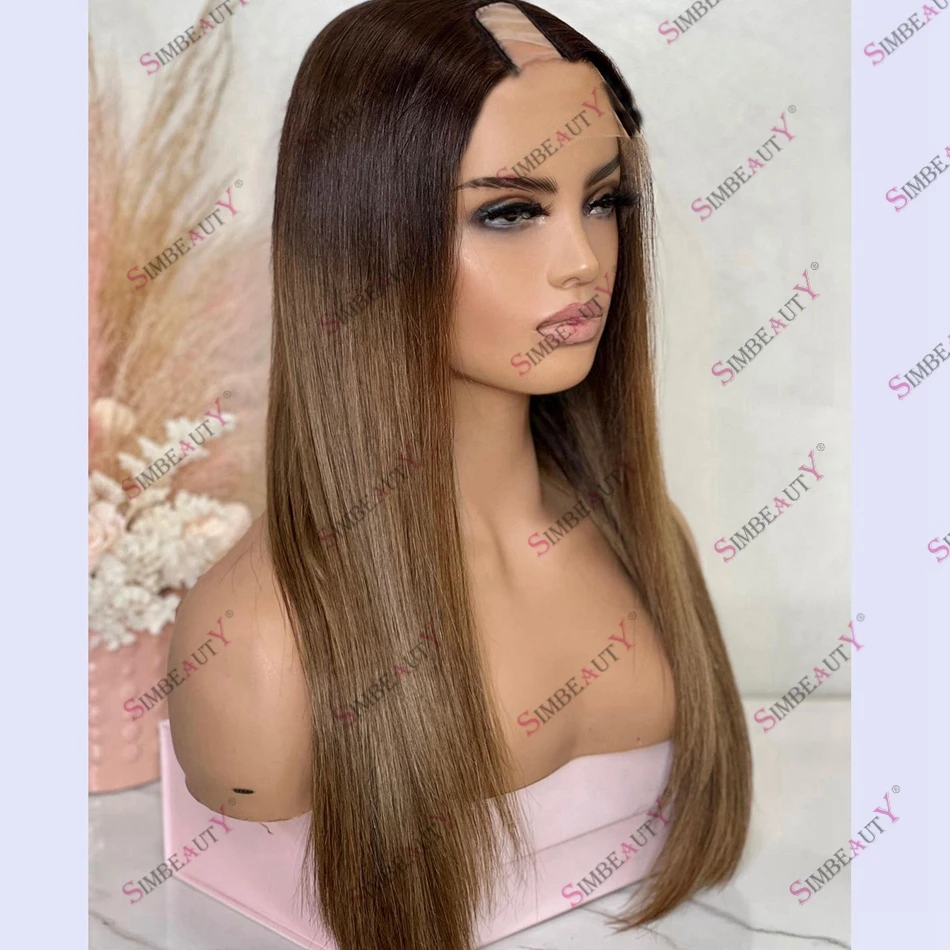 Light Brown Ombre Silky Straight Human Hair Women Wig U Part Easy Install Wig Remy Brazilian Hair V Part Wig
Light Brown Ombre Silky Straight Human Hair Women Wig U Part Easy Install Wig Remy Brazilian Hair V Part Wig