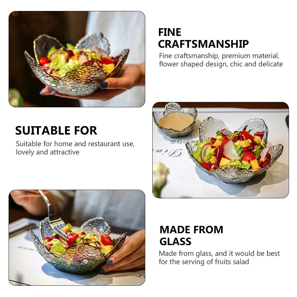 3Pcs Creative Glass Bowl Transparent Flower Design Salad Fruits Oatmeal Serving Dish Home Kitchen Tableware Decor
3Pcs Creative Glass Bowl Transparent Flower Design Salad Fruits Oatmeal Serving Dish Home Kitchen Tableware Decor