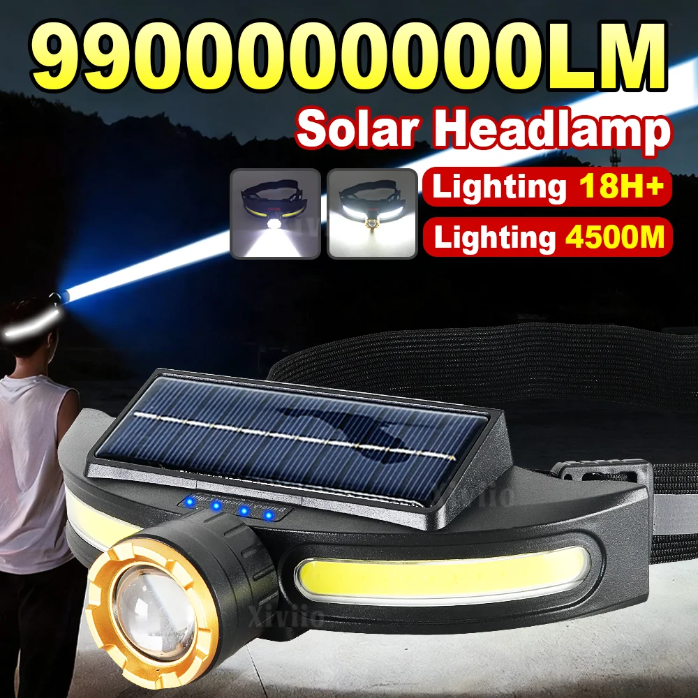 Новый солнечный светодиодный налобный фонарь 9900000LM: Сверхъяркий, самый мощный, с зарядкой от солнца и Type-C, для исследований и рыбалки,супер яркий налобный, тактический налобный фонарь
Новый солнечный светодиодный налобный фонарь 9900000LM: Сверхъяркий, самый мощный, с зарядкой от солнца и Type-C, для исследований и рыбалки,супер яркий налобный, тактический налобный фонарь