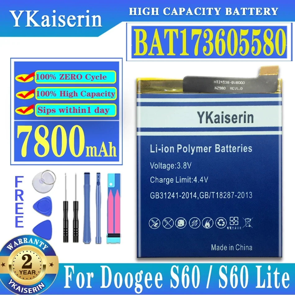 7800mAh BAT17M15580 полимерная батарея для DOOGEE S60 / S60 Lite S60Lite батарея
7800mAh BAT17M15580 полимерная батарея для DOOGEE S60 / S60 Lite S60Lite батарея