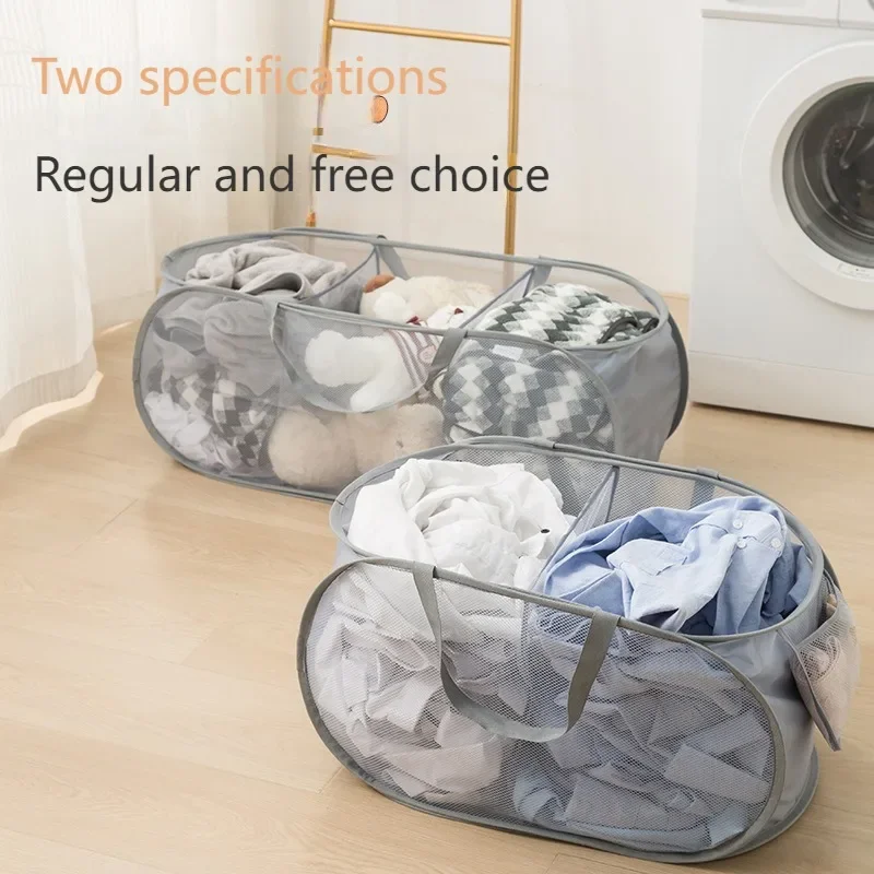 Laundrys Organizer Collapsible 2 Grids Dirty Clothes Basket with Handles for Bedroom Laundry Room Closet Bathroom Laundry Basket
Laundrys Organizer Collapsible 2 Grids Dirty Clothes Basket with Handles for Bedroom Laundry Room Closet Bathroom Laundry Basket