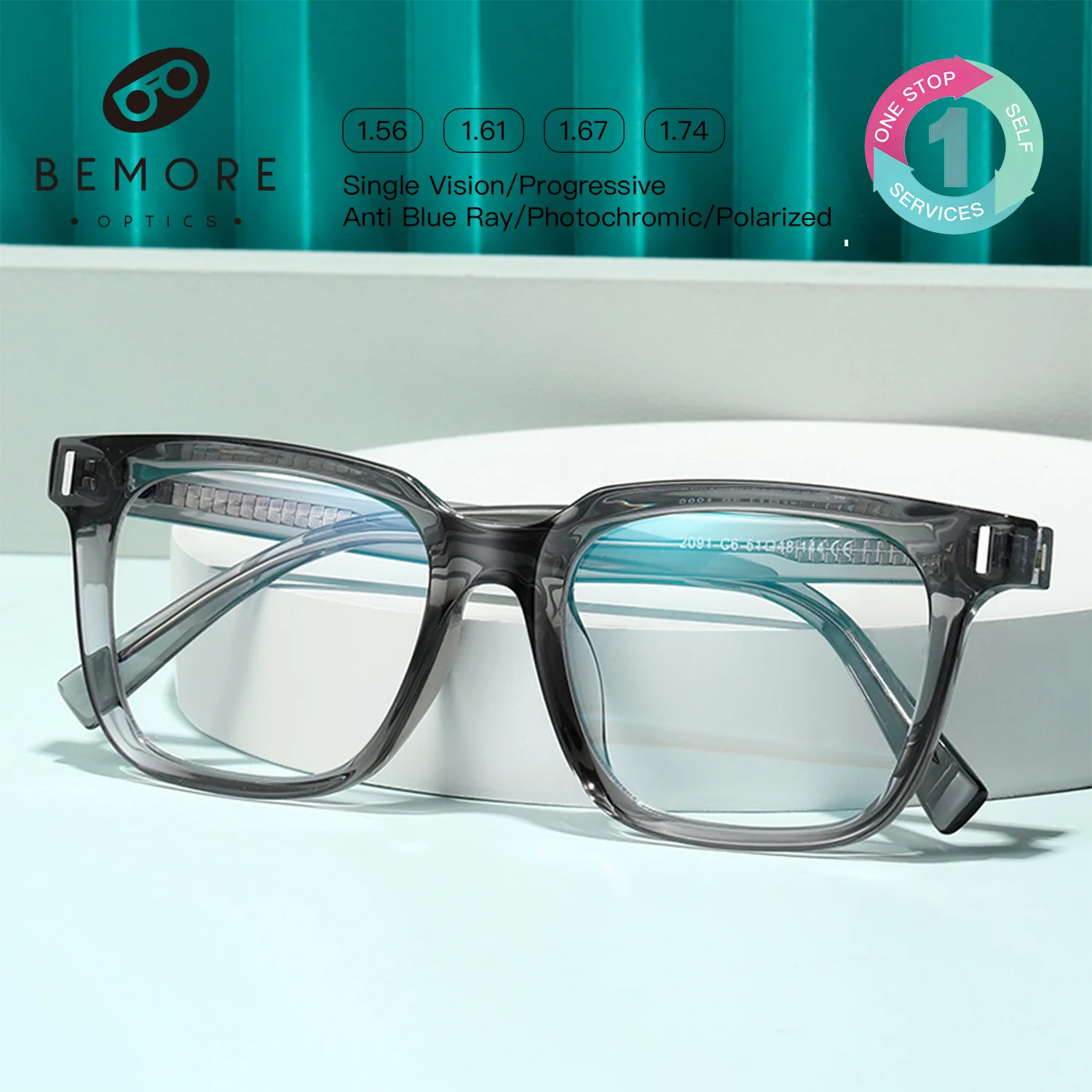 BEMORE Anti Blue Light Reading Eyewear Myopia Prescription Glasses Men Customised Simple Optical Eyewear Glasses Frame
BEMORE Anti Blue Light Reading Eyewear Myopia Prescription Glasses Men Customised Simple Optical Eyewear Glasses Frame