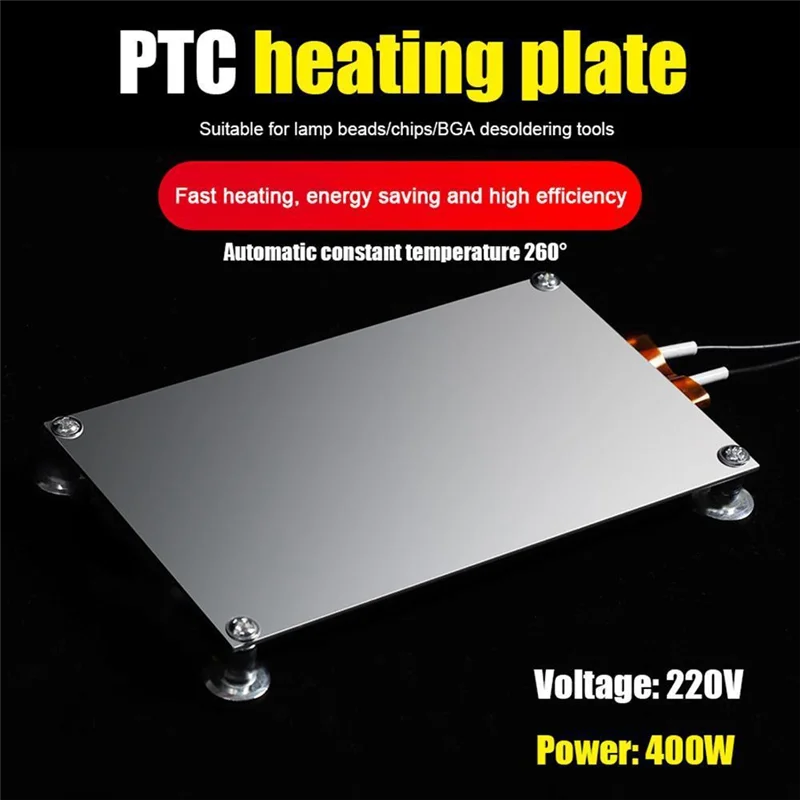 Vlag 400W PTC Heating Plate Chip BGA Soldering Ball Split Aluminum LED Remover Welding Station Demolition Board Tools, Durable 1
Vlag 400W PTC Heating Plate Chip BGA Soldering Ball Split Aluminum LED Remover Welding Station Demolition Board Tools, Durable 1