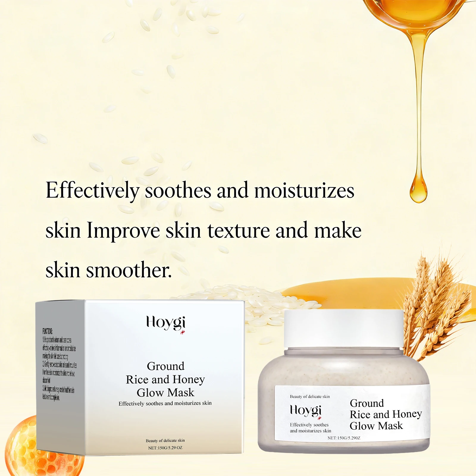 Rice Honey Face Mask Deep Cleansing Pore Remove Acne Oil Control Soothing Skin Moisturizing Mask Repair Damaged Facial Skin Care
Rice Honey Face Mask Deep Cleansing Pore Remove Acne Oil Control Soothing Skin Moisturizing Mask Repair Damaged Facial Skin Care