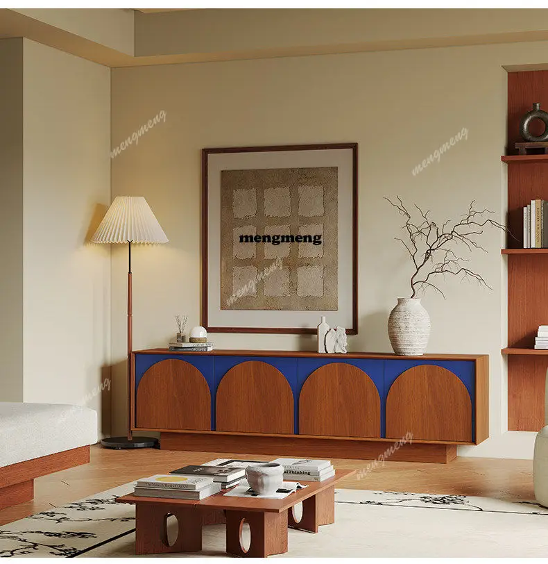 Medieval solid wood veneer TV cabinet French retro teak veneer modern living room high floor cabinet
Medieval solid wood veneer TV cabinet French retro teak veneer modern living room high floor cabinet
