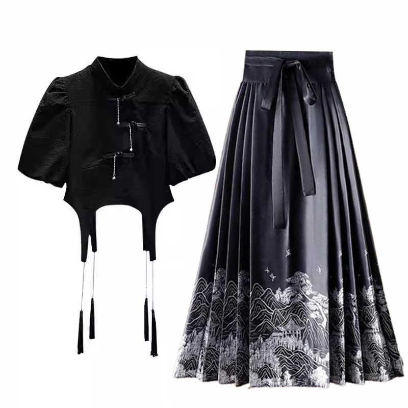 Новый китайский топ Hanfu для женщин, лето 2025 Faion, утягивающая мясо, покрывающая национальную юбку для лица, комплект из двух предметов
Новый китайский топ Hanfu для женщин, лето 2025 Faion, утягивающая мясо, покрывающая национальную юбку для лица, комплект из двух предметов