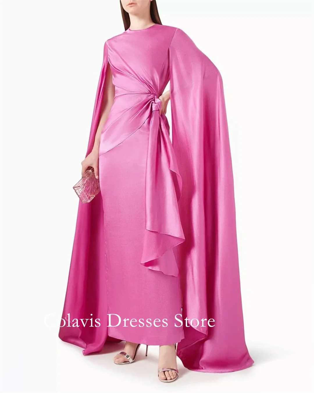 2025 Customized O-Neck Full Sleeves Rose Red Silk Satin Prom Dresses Evening Dress Women Evening Gowns Formal Party Dress
2025 Customized O-Neck Full Sleeves Rose Red Silk Satin Prom Dresses Evening Dress Women Evening Gowns Formal Party Dress