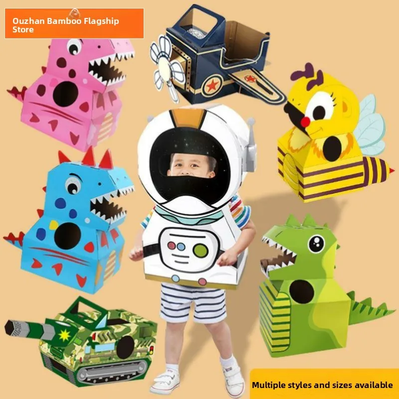 Handmade DIY Astronaut Space Suit Children's Fashion Show Eco-friendly Costume Performance Clothing Paper Box Dinosaur Outfit
Handmade DIY Astronaut Space Suit Children's Fashion Show Eco-friendly Costume Performance Clothing Paper Box Dinosaur Outfit