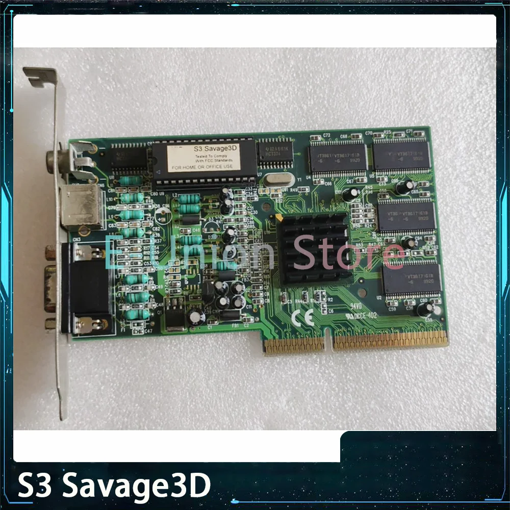 AGP Graphics Card S3 Savage3D Industrial Graphics Card Works Perfectly
AGP Graphics Card S3 Savage3D Industrial Graphics Card Works Perfectly