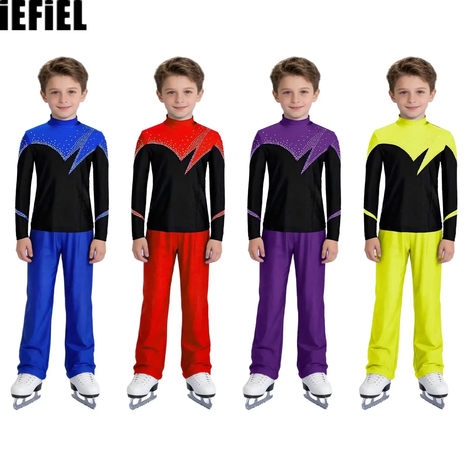 Детский балетный костюм для мальчиков: блестящий топ с цветными блоками и стразами, брюки с эластичным поясом для выступлений по фигурному катанию
Детский балетный костюм для мальчиков: блестящий топ с цветными блоками и стразами, брюки с эластичным поясом для выступлений по фигурному катанию