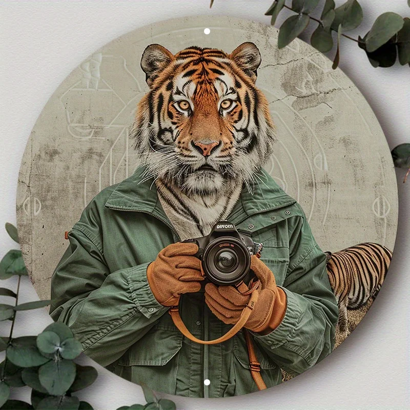 Aluminum Metal Sign, Tiger Camera Wreath Decoration, Suitable for Living Room, Wall, Home Decoration, Funny Decor, As Gifts
Aluminum Metal Sign, Tiger Camera Wreath Decoration, Suitable for Living Room, Wall, Home Decoration, Funny Decor, As Gifts