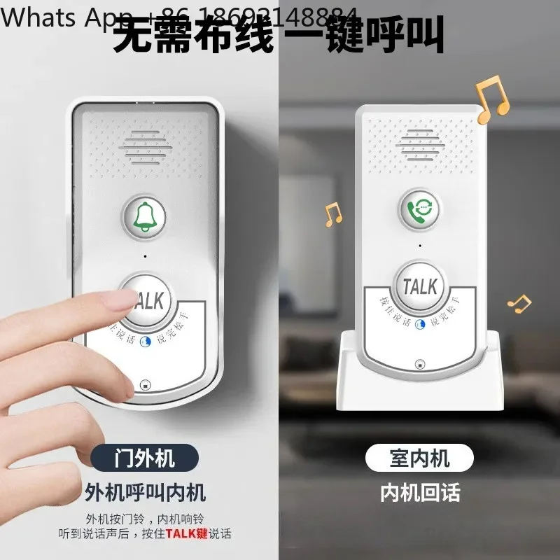 Wireless Button Intercom Doorbell Pager for Home Entry Unit Door Two-Way Indoor Unit for Home Building Intercom
Wireless Button Intercom Doorbell Pager for Home Entry Unit Door Two-Way Indoor Unit for Home Building Intercom