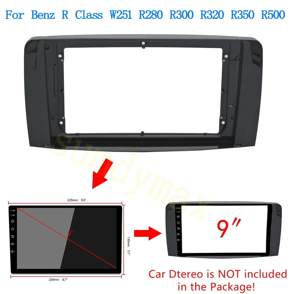 9 INCH Car Audio Frame GPS Navigation Fascia Panel Car dvd Plastic Frame is suitable for Benz R Class W251 R280 R300 R320 R350
9 INCH Car Audio Frame GPS Navigation Fascia Panel Car dvd Plastic Frame is suitable for Benz R Class W251 R280 R300 R320 R350