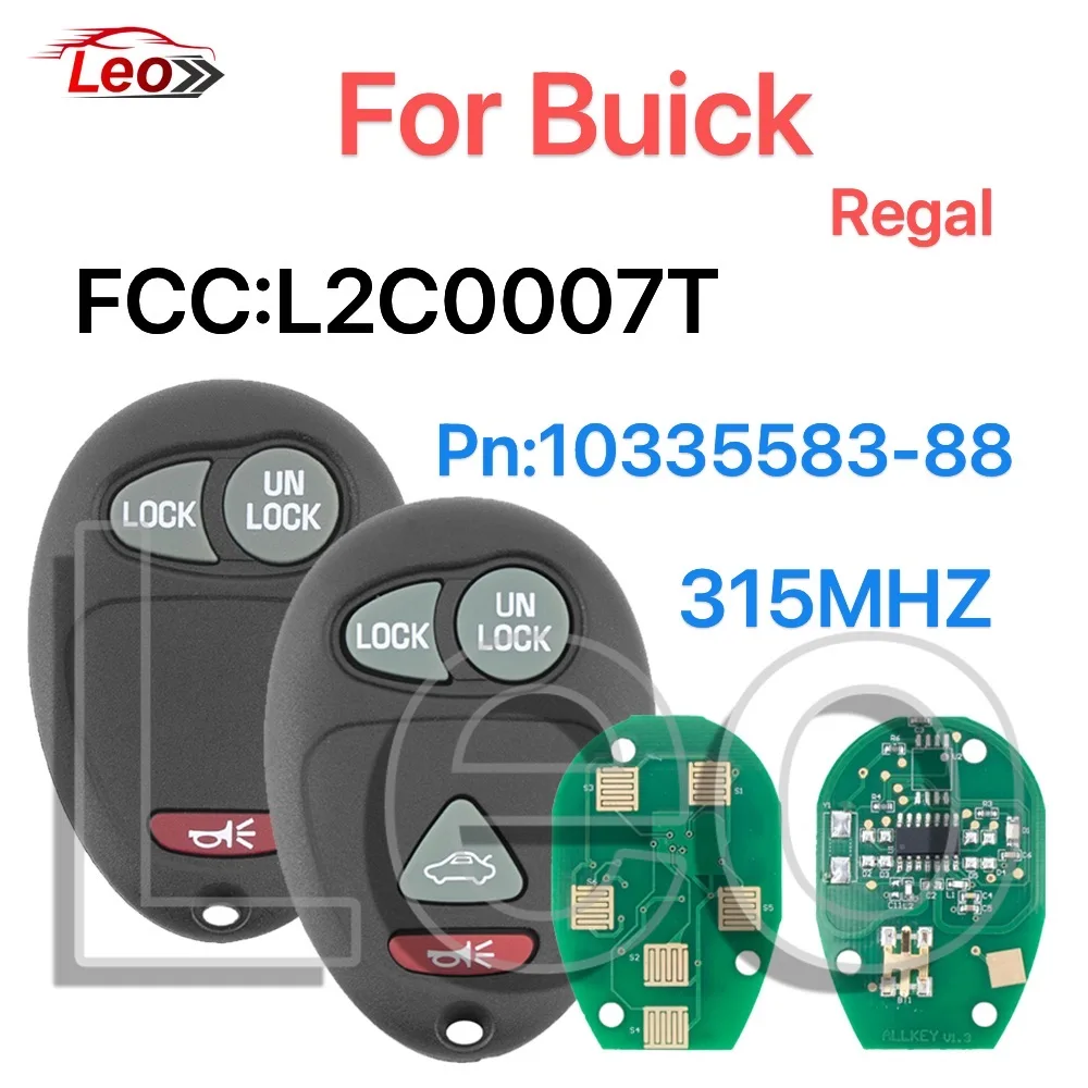 Leo Remote key FCC:L2C0007T Pn:10335583-88 For Chevrolet Colorado Canyon H3 2006 -2010 Fit Buick Remote Aoto Key 315MHZ.
Leo Remote key FCC:L2C0007T Pn:10335583-88 For Chevrolet Colorado Canyon H3 2006 -2010 Fit Buick Remote Aoto Key 315MHZ.